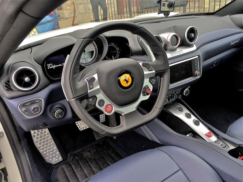 white car interior